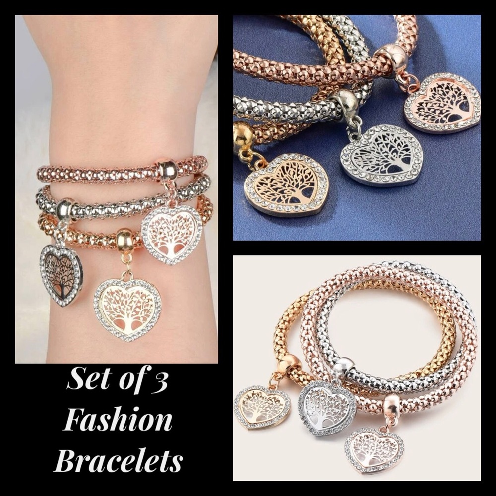 ⭐️RESTOCK⭐️NEW! Gold / Silver / Rose Gold & CZ Tree 🌳 of Life Bracelets